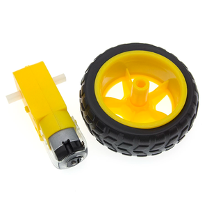 바퀴를 가진 감속 <span class=keywords><strong>DC</strong></span> 모터 지원 바퀴 a/똑똑한 차 포좌 모터/로봇 차 바퀴 장치 모터 - Product Image 2