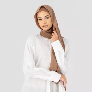 2023 printemps été nouvelles couleurs Design Hijab haute qualité lourd extensible en mousseline <span class=keywords><strong>de</strong></span> soie Hijab avec <span class=keywords><strong>haut</strong></span> <span class=keywords><strong>de</strong></span> gamme Jersey <span class=keywords><strong>Bonnet</strong></span> - Product Image 6