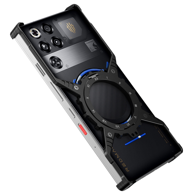 with Magnetic Stand Metal Aluminum Bumper Frame Mobile Phone Case for ZTE Red Magic 11 Pro Plus Phone Cases
