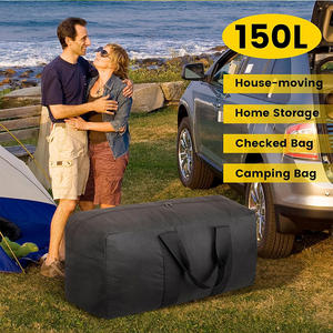 대용량 폴리에스터 여행용 더플 백 토트 숄더 팩 백 수하물 스포츠 체육관을위한 경량 접이식 수납 더플 백 - Product Image 4