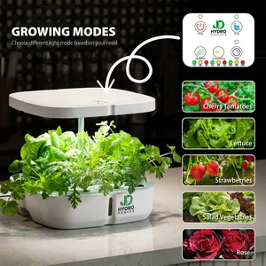 Pot bunga rumah Led, tanaman pintar hidroponik sistem pertumbuhan Kreatif Mini Taman Pintar Timer otomatis dalam ruangan untuk tanaman