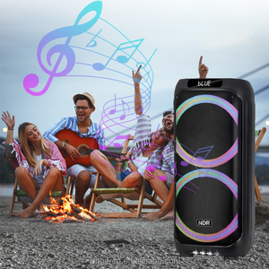 Altavoces Inalámbricos NDR-1306 1308 1310 1312 <span class=keywords><strong>para</strong></span> Karaoke con Luces LED RGB, Control Remoto, Salida <span class=keywords><strong>de</strong></span> Audio y Diseño Portátil - Product Image 6