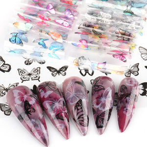 Colorful Floral Butterfly 2D Plastic Non-Toxic <strong>Nail</strong> Foils Decal Sticker <strong>Transfer</strong> with 10 Colors for <strong>Nail</strong> Art - Product Image 6
