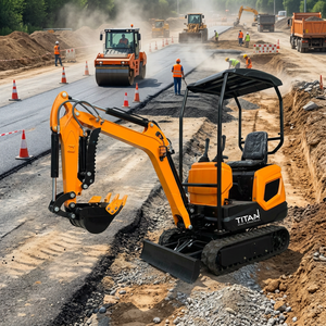 Mini-excavatrice chinoise TITAN TE10 d'origine, directement de l'usine, micro-excavatrice hydraulique de 1 tonne, livraison immédiate, machine à creuser la terre - Product Image 2
