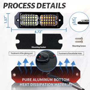 8 LED faro di emergenza luce di pericolo Kit griglia lampeggiante spia di avvertimento con la forma della lampadina H4 nuova condizione - Product Image 4