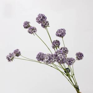 LO-643 Venta al por mayor de fruta artificial de molino de viento de tallo único, vainas de scabiosa artificiales de 6 cabezas para decoración floral y manualidades - Product Image 4