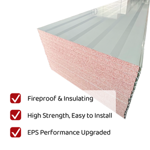 Panneau en mousse EPS ignifuge de classe A, panneau sandwich isolant durable pour <span class=keywords><strong>mur</strong></span> de séparation de villa ou d'usine - Product Image 5