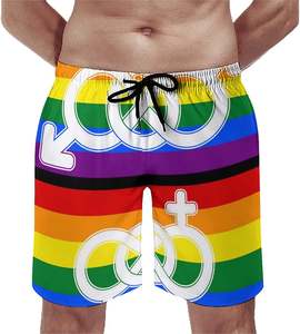 Wholesale Direct Sales Beachwear <strong>Board</strong> <strong>Shorts</strong> <strong>Men's</strong> Rainbow <strong>Gay</strong> Lgbt Pride Swim Trunks Drop Shipping Athletic Gym <strong>Shorts</strong> 2026 - Product Image 4