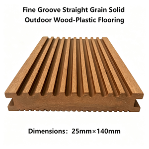 Planches de terrasse extérieures en WPC <span class=keywords><strong>massif</strong></span>, grain droit, rainures fines, 140mmx25mm, étanches, longueur personnalisable, personnalisation de la couleur, commandes en gros - Product Image 2