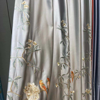 Tissu de rideau jacquard haut de gamme à motifs brodés de style chinois, à ombrage de haute précision, vente directe du fabricant d'origine