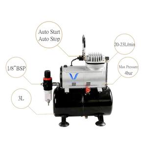 Linhaiveta Piston xách tay mini bàn chải không khí bơm thợ cắt tóc sơn Airbrush máy nén - Product Image 2