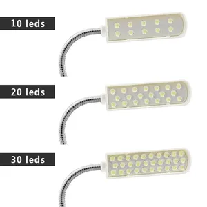 Lampe de travail <span class=keywords><strong>LED</strong></span> industrielle 1W 2W 3W portable à col de cygne magnétique, puissante, pour machine à coudre, avec prise UE/US, suspension flexible - Product Image 2