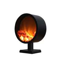 Cheminée électrique à effet de flamme simulée LED européenne personnalisée, 15 pouces, pour bureau, ornementale, télécommande, usage domestique et hôtelier