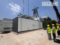 Générateurs diesel de type conteneur Goldlink Power 600 KVA 500 kW 600 kW 800 kW, système de refroidissement par eau triphasé AC pour l'exploitation minière