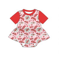 Combinaison jupe à manches courtes d'été de haute qualité pour petites filles, barboteuse jupe confortable et tendance pour bébés et enfants