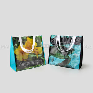 Sac fourre-tout non tissé réutilisable écologique imprimé sur mesure avec une lettre ou un motif unique pour les achats alternatifs - Product Image 4