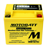 Nouvelle batterie rechargeable AGM Motobatt MBTZ7S 12V 6Ah 72Wh fabriquée en Italie pour moto, VTT, motoneige, pour remplacement/réparation