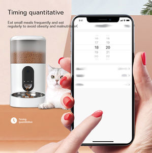 Akıllı 6L otomatik <span class=keywords><strong>Pet</strong></span> mama besleyici ile yeni tasarım paslanmaz çelik çıkarılabilir küçük hayvanlar için Tuya planı ürün çanaklar - Product Image 5