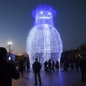 Décoration de Noël populaire : motif de cerf en dessin animé, éclairage LED étanche pour centre commercial, grand motif lumineux de Noël extérieur - Product Image 5