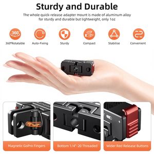 Amazear 360 °   Soporte Magnético de Liberación Rápida con Rotación para DJI Osmo Action 6/Nano, Adaptador de Aleación de Aluminio con Rosca de 1/4\" - Product Image 3