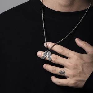 Joyería de cremación de Plata de Ley 925, collar de urna de corazón y ala de Ángel Chapado en rodio con circón, estilo de moda para regalo de cenizas - Product Image 3