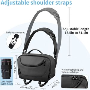 Free sample <b>Camera</b> <b>Backpack</b> polyester - Waterproof <b>Camera</b> Bag <b>Backpack</b> with Removable Insert 13" Laptop - Product Image 5