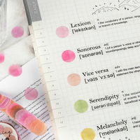 LABON Ruban Washi Transparent à Points Ronds, Palette Macaron, Autocollants d'Annotation pour la Bible, le Journaling, les Notes de Lecture, les Onglets d'Indexation