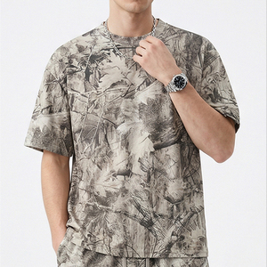 Wholesale Real Tree Graphic Loose Fit Outdoor Polyester Cotton Blend UV Protection Breathable Quick Dry Summer <strong>Camo</strong> Men T Shirt - Product Image 1