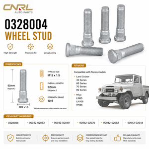 Pièces automobiles, <span class=keywords><strong>goujon</strong></span> de roue, boulon à rainures M12x1.5, acier au carbone, 0328004 90942-02049, fixation de moyeu pour Toyota Honda Mitsubishi - Product Image 2