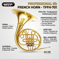 3 Keys French Horn Musical Instrument for Beginner Bb Key Brass Wind Instruments