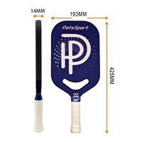 Nouvelle Arrivée 2025 – Raquette de Pickleball Thermoformée Gen4 en Fibre de Carbone Sans Bordure, Logo Personnalisé, Air Throat, Épaisseur 14mm, Entraînement