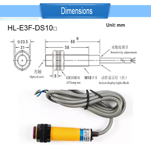 Sensor Fotoeléctrico E3F-DS10P1 E3F-DS10P2 E3F-DS10P3, Tipo de Reflexión Difusa, PNP DC, Tres Cables, Normalmente Cerrado - Product Image 5