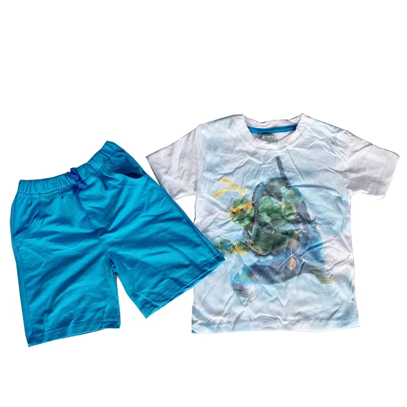 Wholesale Mixed Branded Boys Girls Short Sleeve Summer Children Stock Lot Clothes Sets