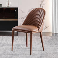 Chaise de salle à manger moderne de luxe à touffes ondulées, couleurs personnalisables, revêtement en similicuir écologique, mobilier de restaurant, villa, hôtel