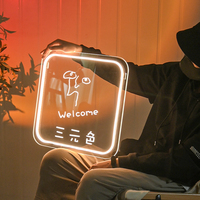 Enseigne lumineuse en néon acrylique, enseigne lumineuse commerciale, enseigne lumineuse de rue, panneau publicitaire en verre LED pour porte