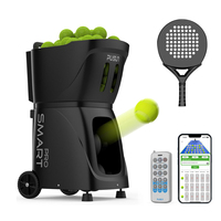 NUEVA Máquina de Entrenamiento de Tenis y Pádel PUSUN con APP y Control Remoto, Robot Lanza Pelotas PT-Smart PRO con Más de 100 Pelotas para Práctica en Interiores y Exteriores