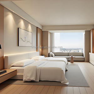 Muebles de Dormitorio Modernos de Madera Maciza Ecológicos y Duraderos para Hoteles Cinco Estrellas, Personalizados, Directo de Fábrica, Uso Comercial, 5 Años de Garantía - Product Image 5