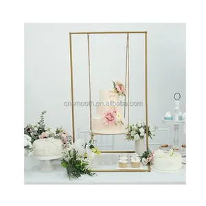 Factory Price Swing Cake Plinth Stand Cover Gold Gold Wedding Plinth For Wedding Decoration Supplies