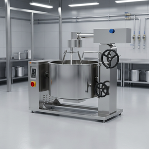 Chaudière à vapeur rotative à induction Amicook (type inclinable à 3 lames) en acier inoxydable antiadhésif avec panneau de commande motorisé 380V/440V - Product Image 2