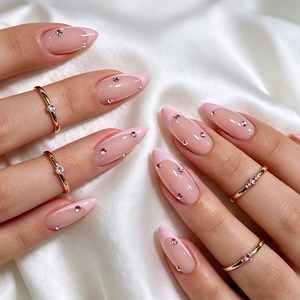 Faux <span class=keywords><strong>ongles</strong></span> réutilisables et durables en ABS, style French Tip Macaron, pour le 4 juillet, choix tendance Instagram, faible MOQ, vente en gros - Product Image 5