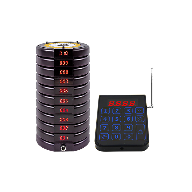 Wireless Guest Paging Buzzer Queue Calling Waiter Customer Service Table Coaster Pager for Restaurant