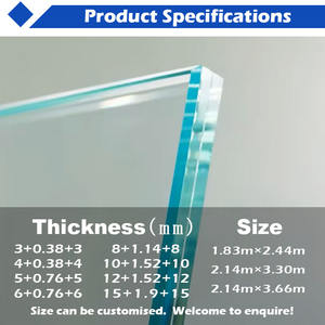 <span class=keywords><strong>Vente</strong></span> directe d'usine - Verre de 3 mm à 15 mm pour garde-corps, escaliers, murs-rideaux, verre feuilleté pour voitures - Product Image 6