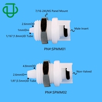 Blanc POM Eau Air CPC Connecteur Rapide Tour Rapide Déconnexion Tube Accouplement Prise Prise pour 1/16 "1/8" Tube Barbelé ID