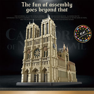 Reobrix 66016 Catedral de <span class=keywords><strong>Notre</strong></span> <span class=keywords><strong>Dame</strong></span>, bloques de construcción, modelo de edificios modernos de plástico para decoración del hogar, regalo de colección a partir de 14 años - Product Image 2