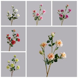 Fleur artificielle de mariage, petite rose, pomme de pin effet neige, plante verte, artisanat décoratif pour la remise des diplômes, produit artisanal - Product Image 3