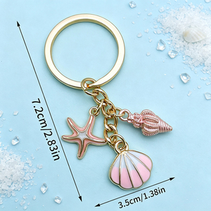 <b>Custom</b> Zinc Alloy Ocean Animal <b>Keychain</b> Enamel Sea Creature Key Ring Dolphin Turtle Shark Key Holder Promotional Gift - Product Image 3