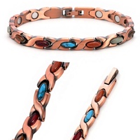 Pulsera Antiestática Vintage con Forma de Pez Pequeño, Estilo Nuevo, Versátil, Turquesa, Magnética, Anti-fatiga, Ajustable, Energética