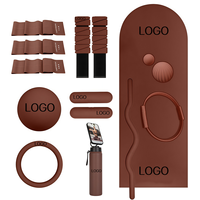 Tapis de yoga, Ensemble d'haltères, Accessoires de Pilates, Bracelets de cheville et de poignet personnalisés, Barre d'haltères, Anneau de résistance, Kit de Pilates en silicone