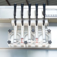 Machine à glace italienne combinée, automatique, 5 saveurs, pour glace molle, sundae et yaourt glacé