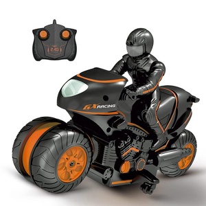 Moto jouet RC, moto à dérive rotative à 360 degrés, <span class=keywords><strong>voiture</strong></span> <span class=keywords><strong>télécommandée</strong></span> pour jeu de moto <span class=keywords><strong>télécommandée</strong></span> à grande vitesse - Product Image 1